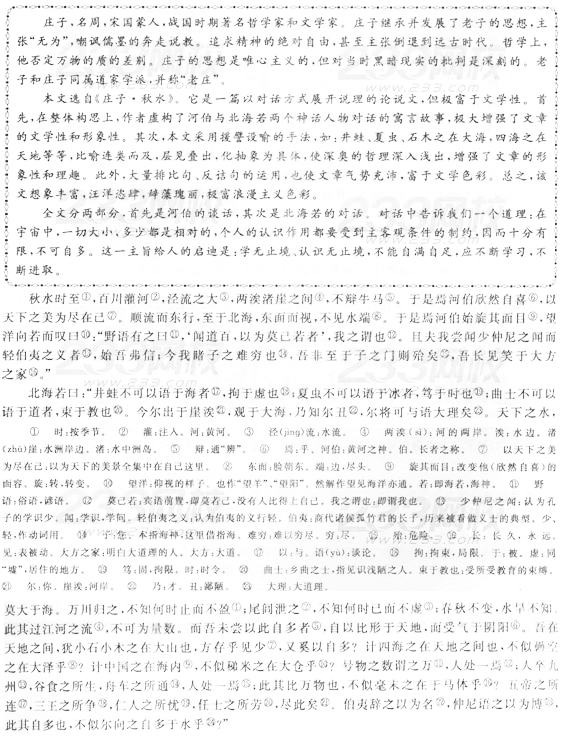 2016年成人高考專升本大學(xué)語(yǔ)文議論文試題及答案(3)1