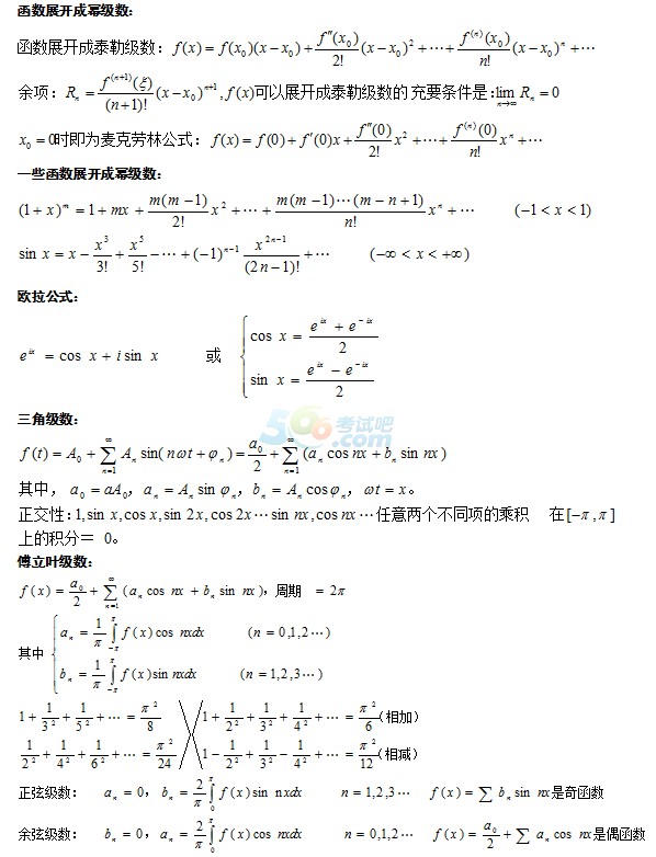 2017成人高考專升本《高等數(shù)學(xué)》知識點(diǎn)梳理(10)1