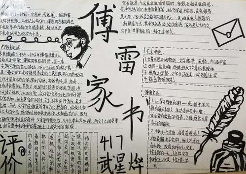 傅雷家書手抄報圖片簡單3