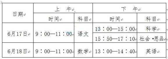 2017浙江湖州中考時(shí)間：6月17-18日1