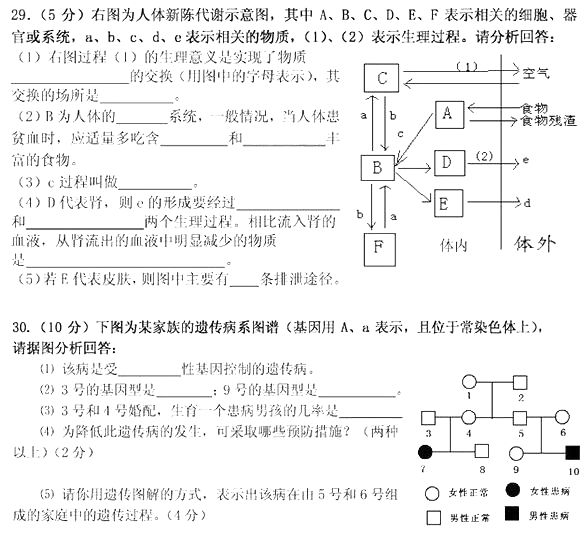 2017年中考生物備考模擬試題及答案(3)1