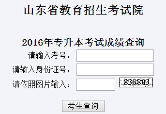 2016年山東專升本成績(jī)查詢?nèi)肟谝验_通 點(diǎn)擊進(jìn)入1