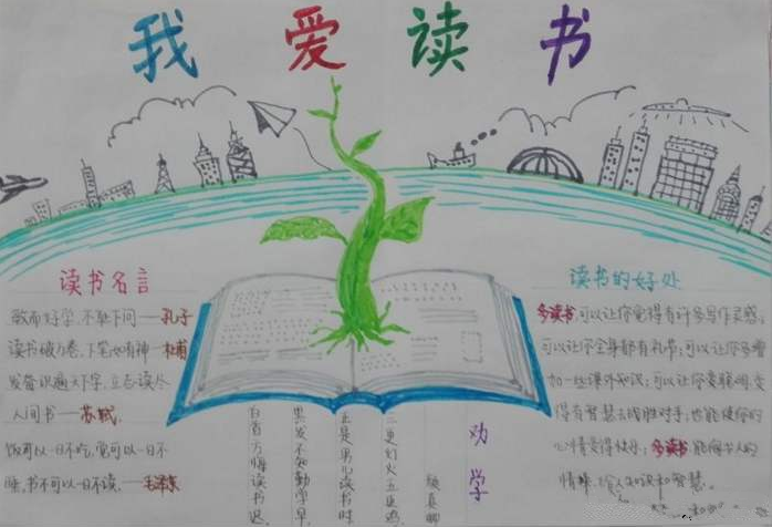 讀書故事手抄報簡單又漂亮1