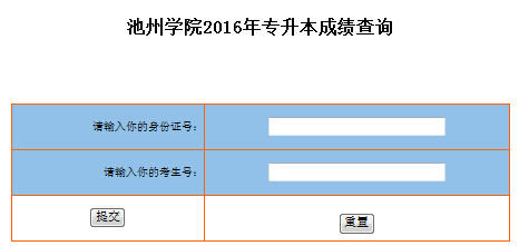 池州學(xué)院2016年專(zhuān)升本成績(jī)查詢(xún)?nèi)肟冢ò不眨?