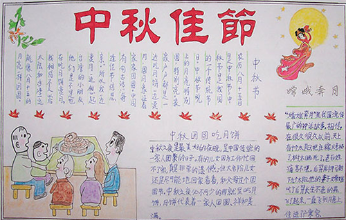 小學(xué)三年級(jí)中秋節(jié)手抄報(bào)圖片大全